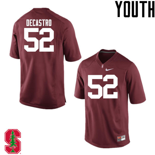 Youth Stanford Cardinal #52 David DeCastro College Football Jerseys Sale-Cardinal - Click Image to Close